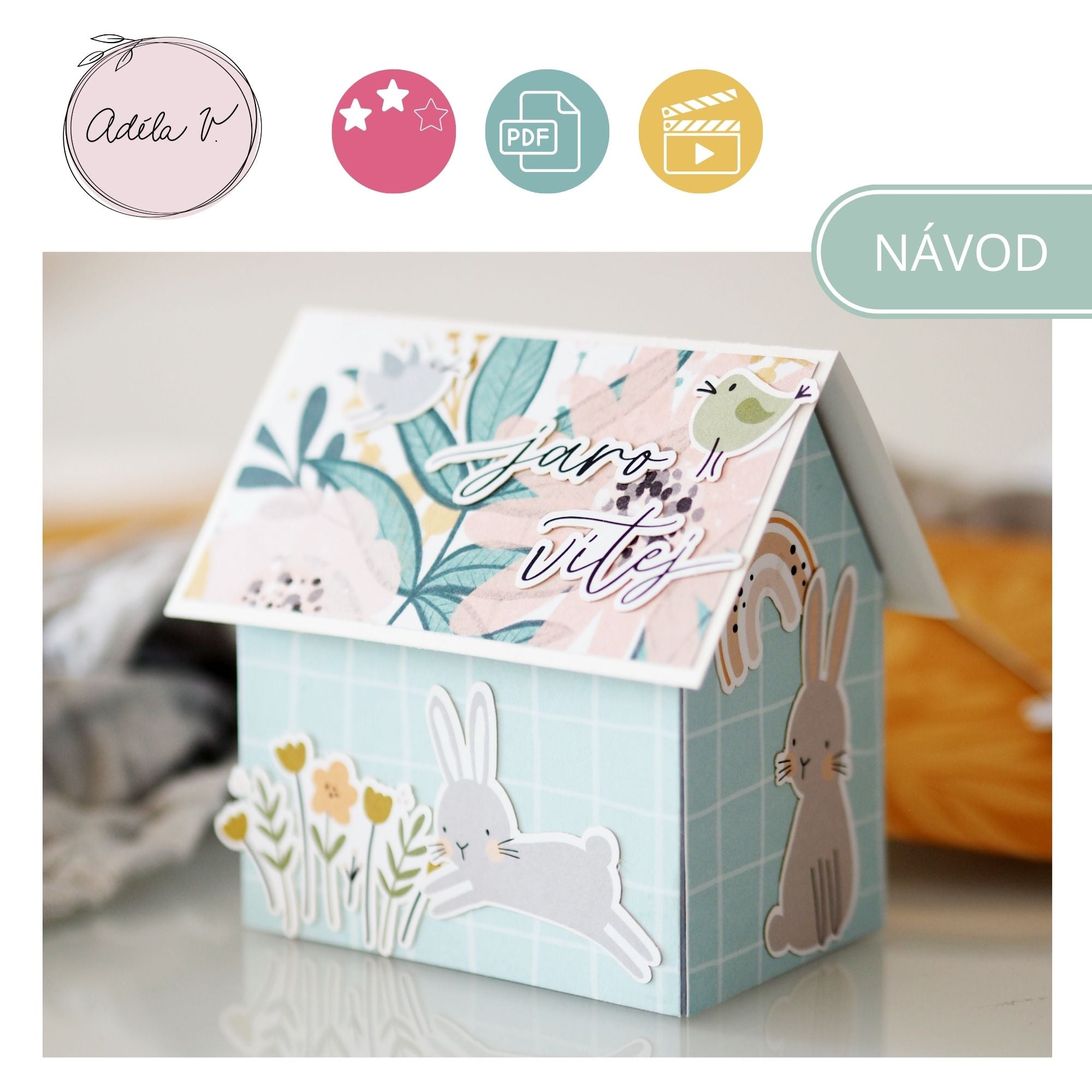 POP-UP PŘÁNÍ VE TVARU DOMKU - návod