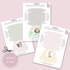 Lesní přátelé – sada 3 holčičích krabiček k vytištění.