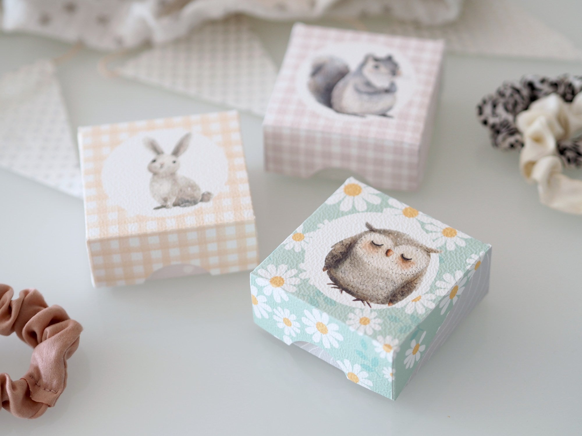 Lesní přátelé - KRABIČKY (PDF) - pro holky