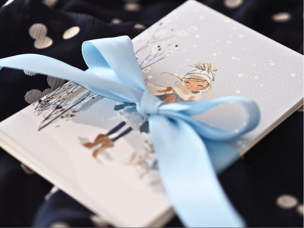 V zimní mlze – sada vánočních přání k tisku (5 ks) - varianta 1