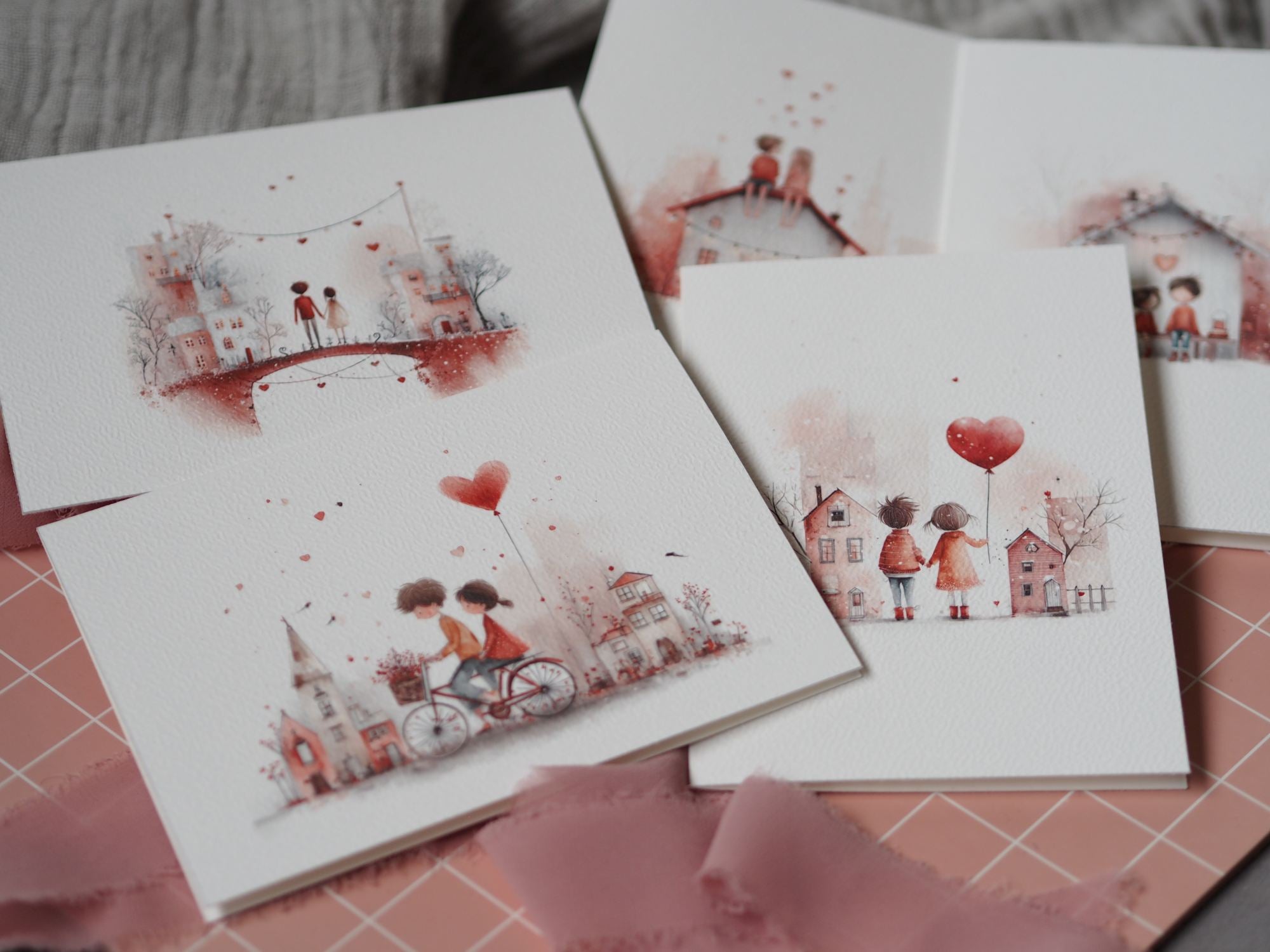 Tisknutelná kolekce papírových produktů – přání, obálky a krabičky