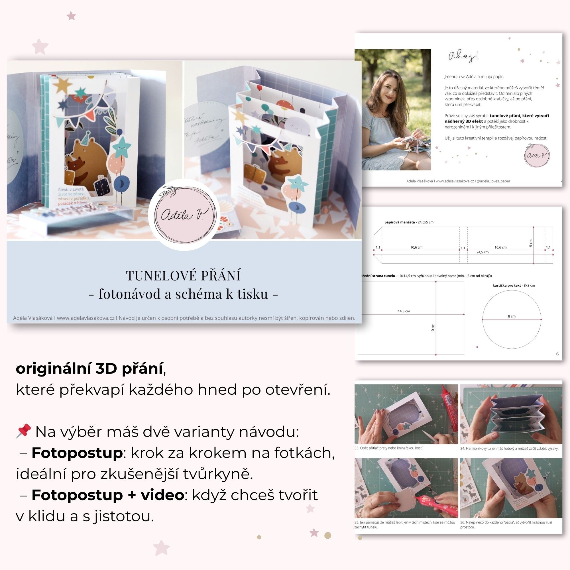 Tvoření s dětmi – tunelové přání z papíru krok za krokem

