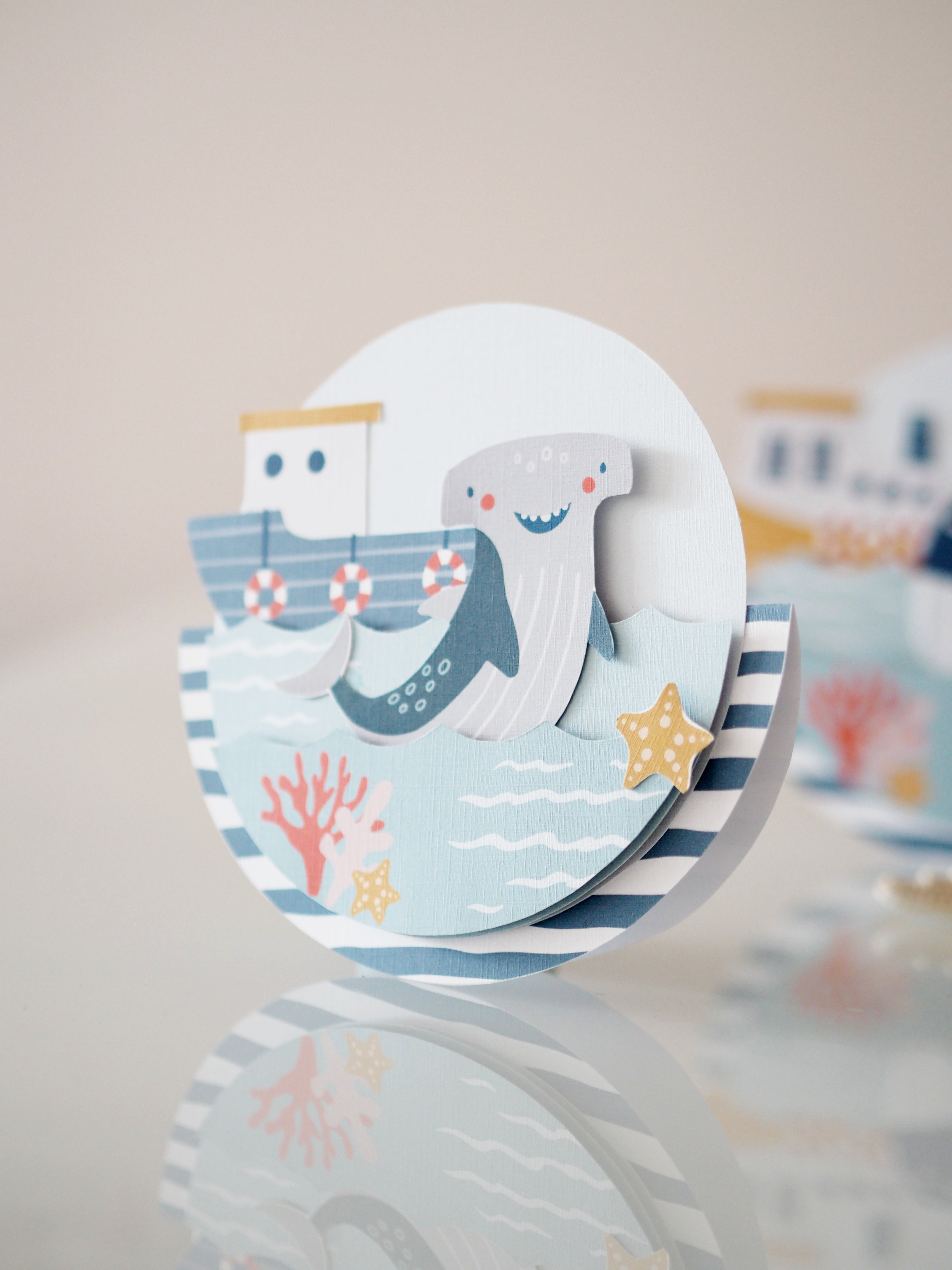 Tvoření s dětmi – přání s vlnami podle PDF návodu krok za krokem